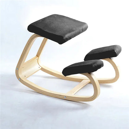 Ergonomic Wooden Kneeling Chair – Posture Support & Back Pain Relief